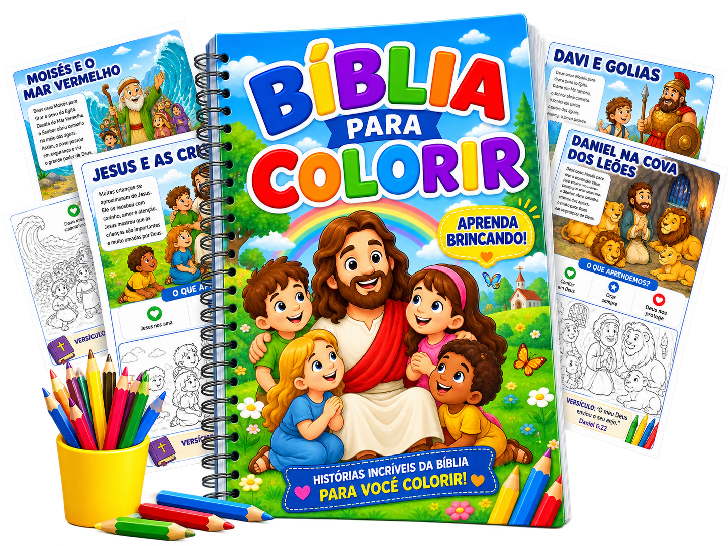 Mockup da Bíblia para Colorir — oferta básica