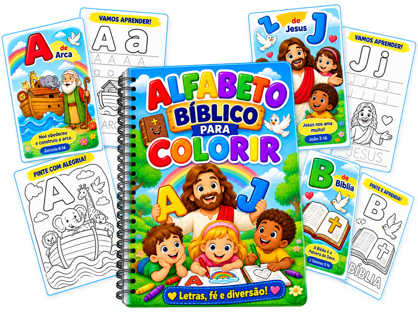Alfabeto bíblico para colorir